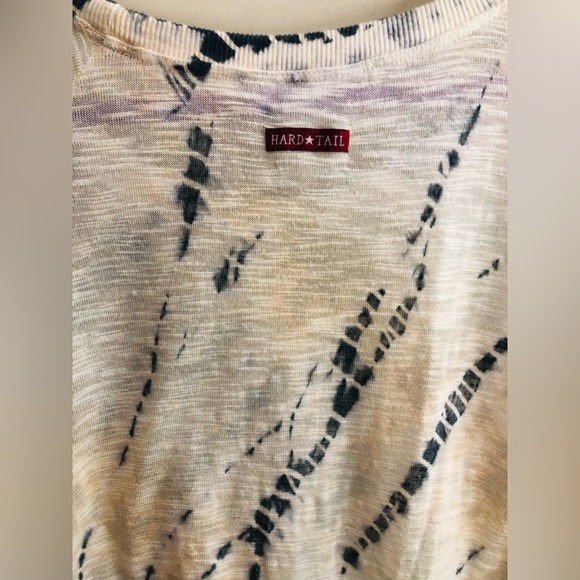 Hard Tail Forever Boho Hippie Pane Raglan Sleeve Velour Tie Dye Top Small - Picture 10 of 10